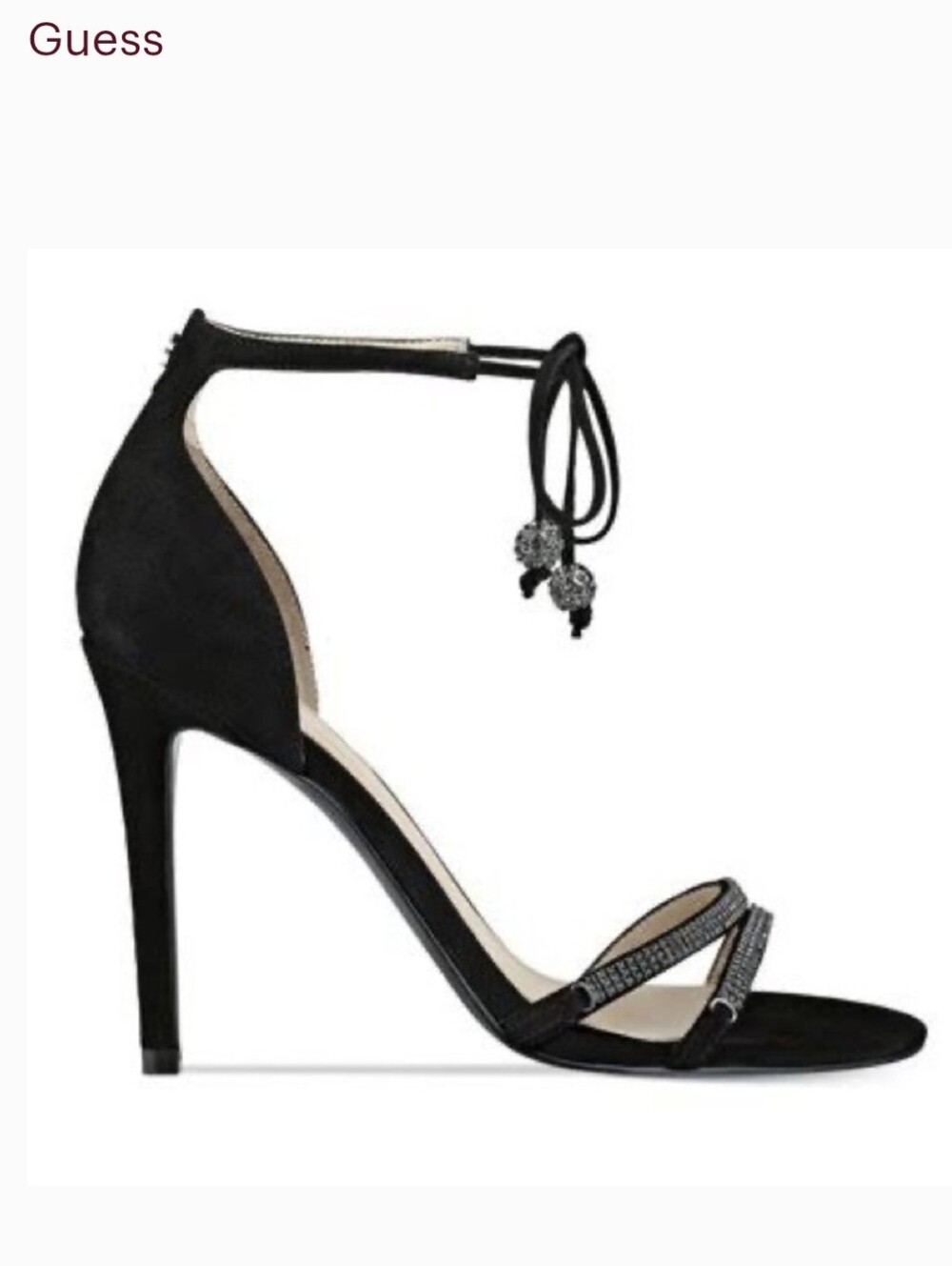 Black High Heels Swarovski crystal Sandals